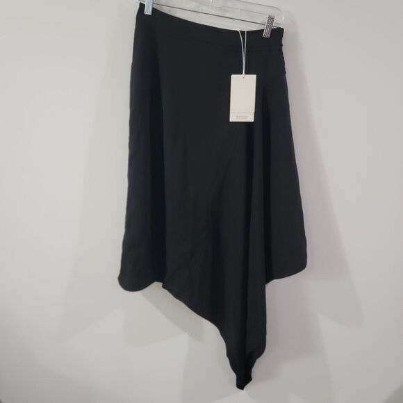 Cos Womens Assymetric Skirt Size 6 Black Office Abstract Minimalist - Picture 1 of 7